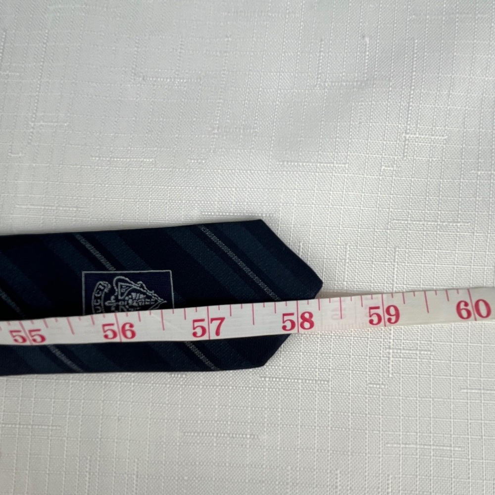 Gucci Necktie Men Blue Grey Striped Silk Made in Italy Designer Formal Tie - Picture 13 of 14